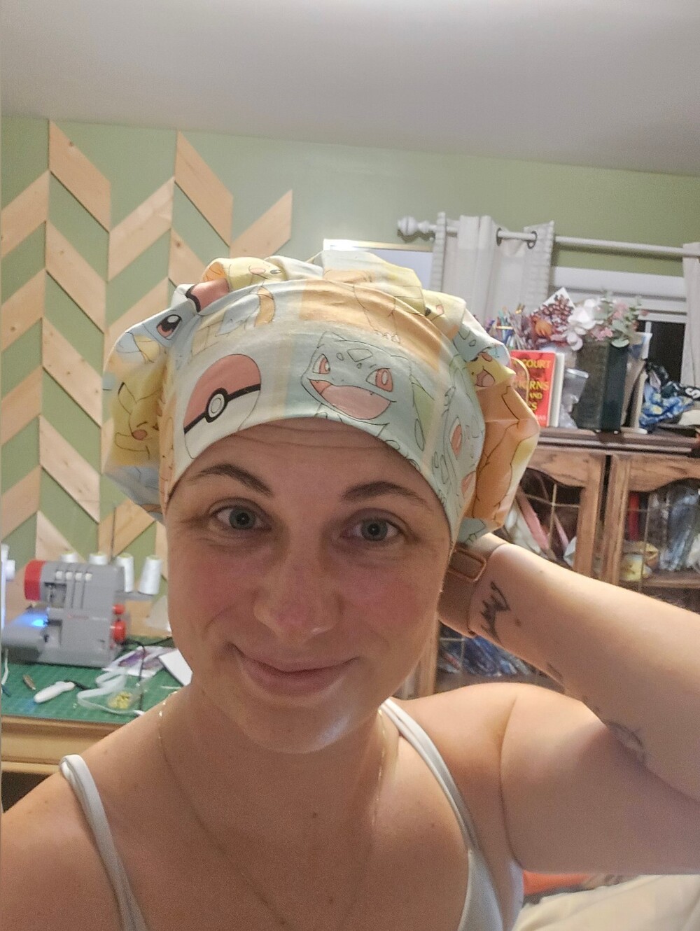 2 Way Scrub Cap: Made To Order: Bouffont/Ponytail Syle.